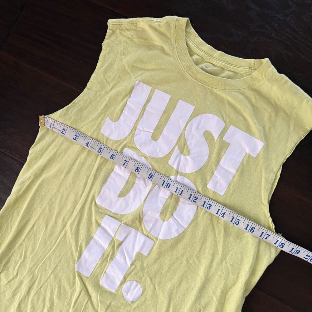Nike Just Do It Yellow Sleeveless Muscle Tee - Picture 5 of 8